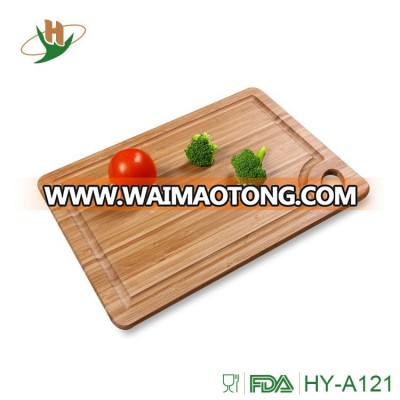 Solid kitchenware bamboo wood cutting board with groove