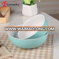 Beautiful design microwave safe blue color glaze japanese rice bowl set