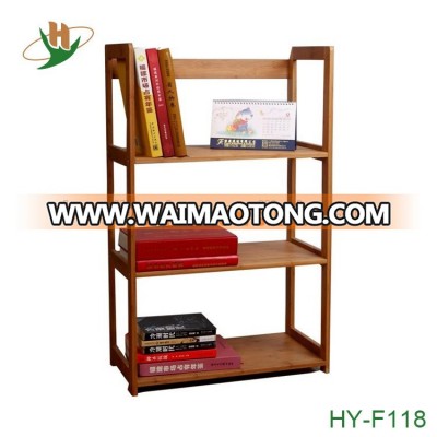 3 tiers utility vertical bookcase collection bamboo book reading stand